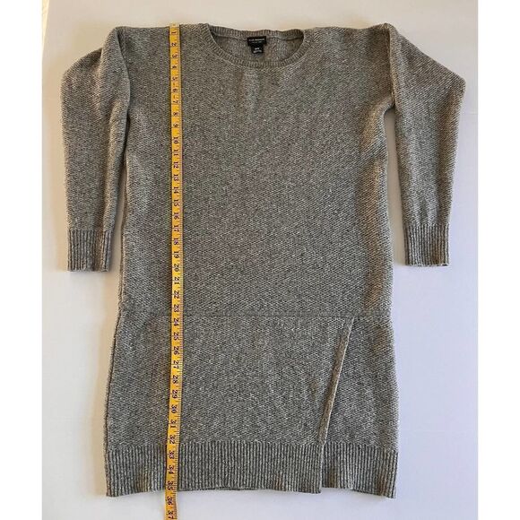 Club Monaco Italian Yarn Wool Silk Grey Long Sleeve Sweater Dress Size Medium - Picture 7 of 13